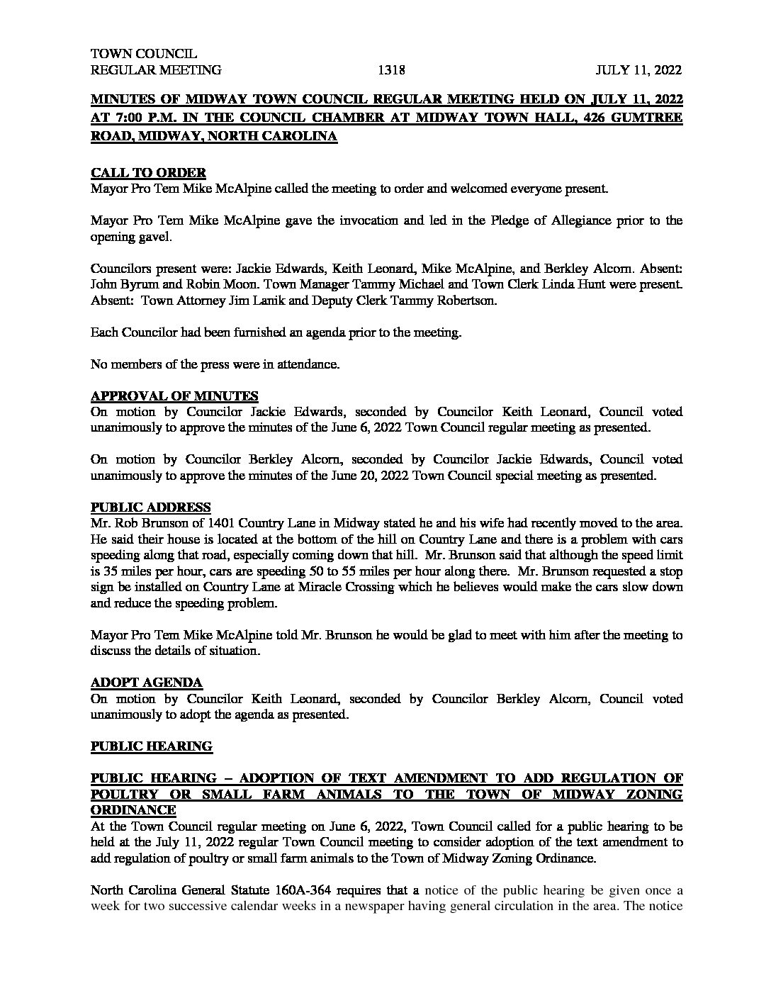 minutes-july-11-2022-tc-town-of-midway-nc
